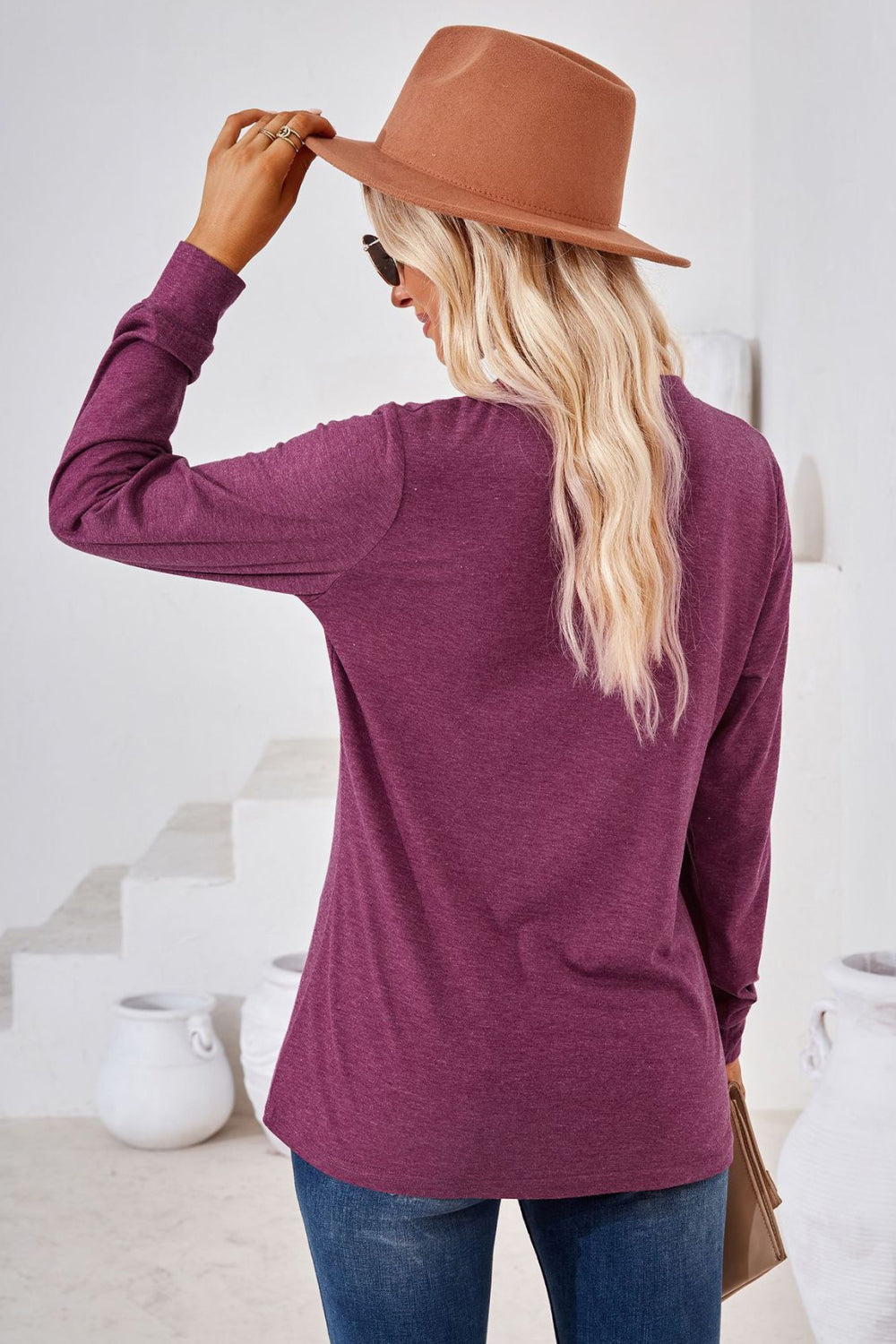 She Wears Glory™ — Called to Grace Buttoned Blouse - She Wears Glory Beverly Hills