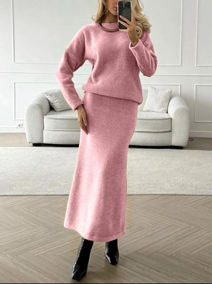She Wears Glory™ Wrapped in Stillness Sweater Skirt Set - She Wears Glory Beverly Hills