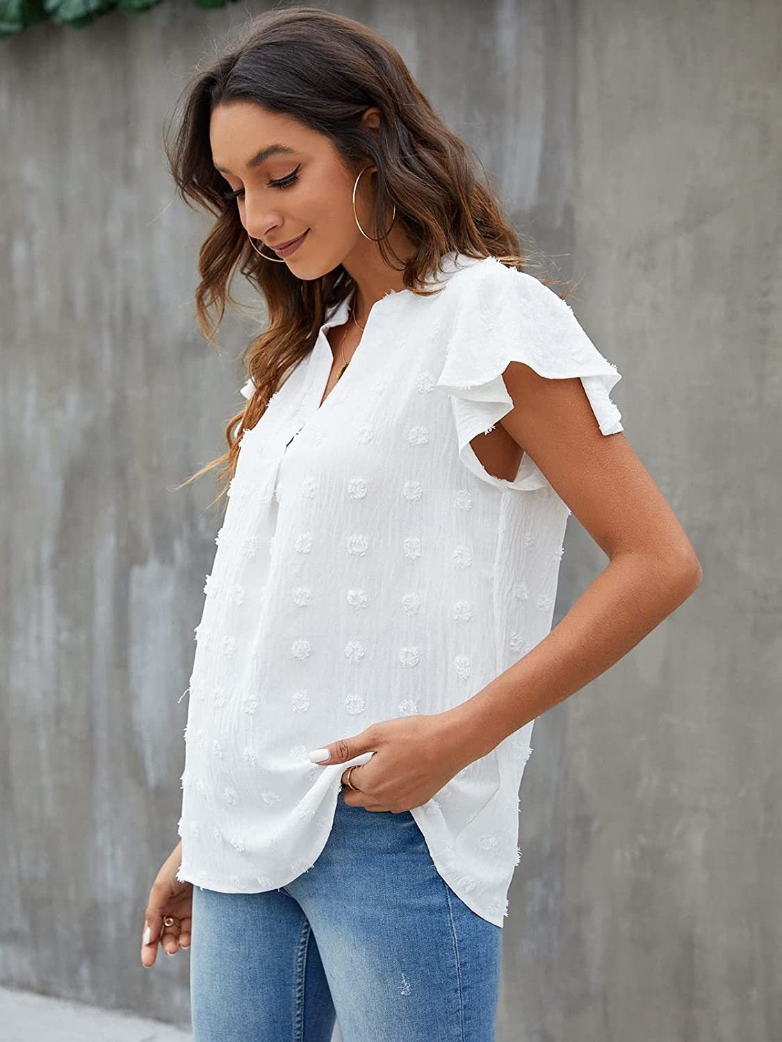 She Wears Glory™ — Anointed in Whispers Swiss Dot Blouse - She Wears Glory Beverly Hills