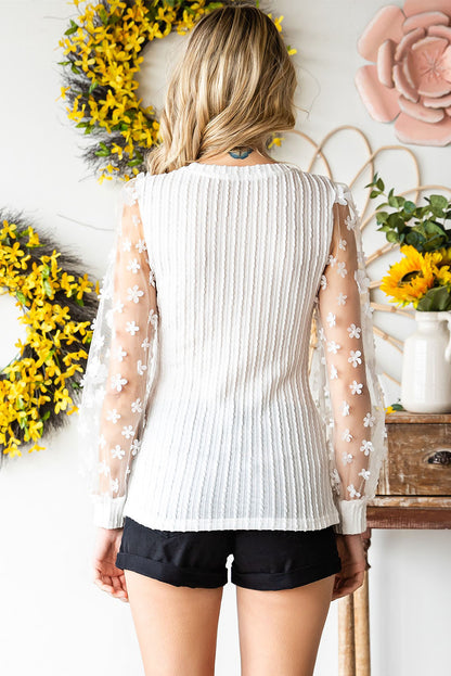 She Wears Glory™ — Woven in Worth Appliqué Blouse - She Wears Glory Beverly Hills