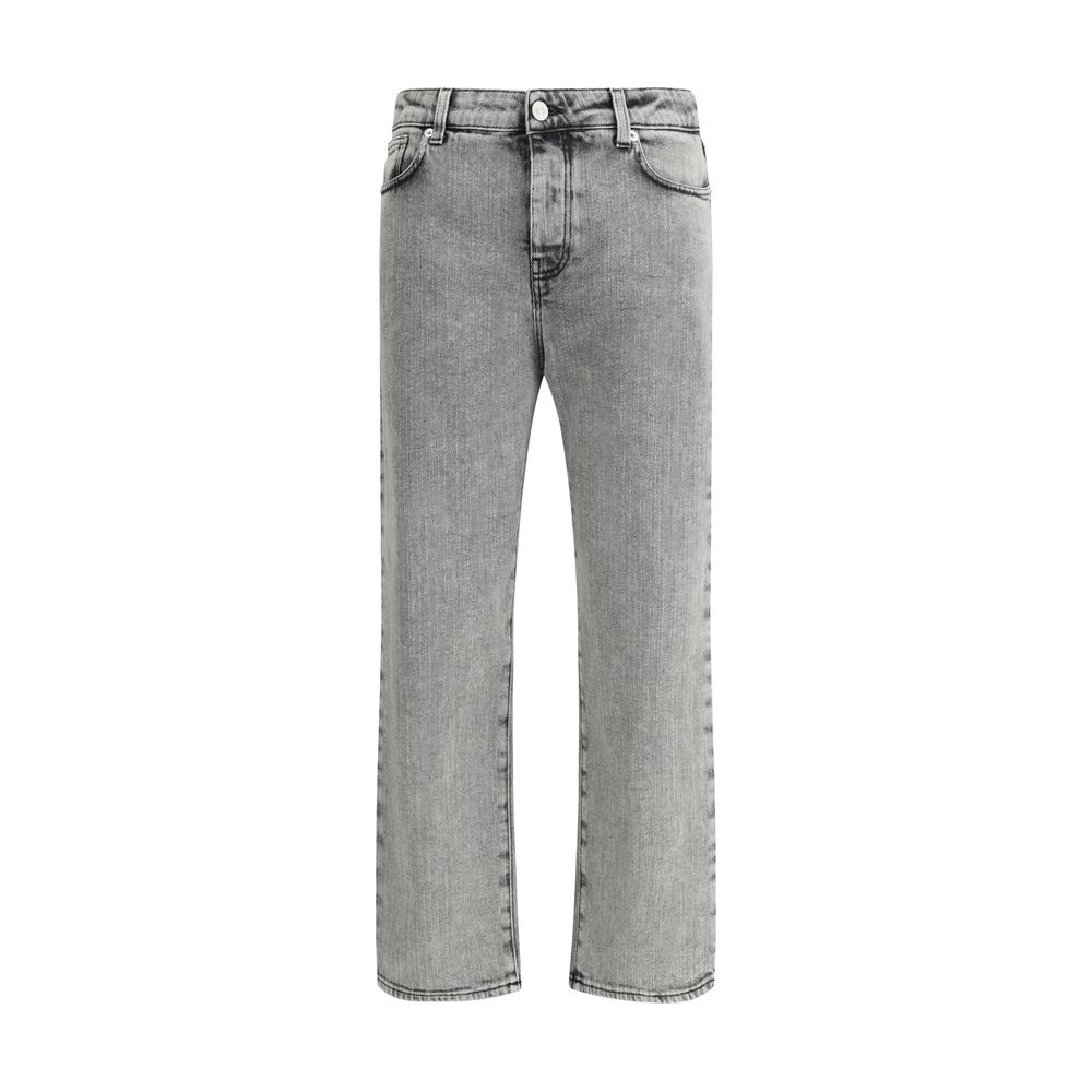 Fabiana Filippi Gray Cotton Straight-Leg Jeans