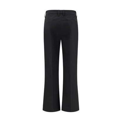 True Royal Black Cotton Flared Pants