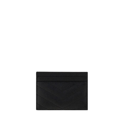 Saint Laurent Black Calf Leather Bos Taurus Cardholder