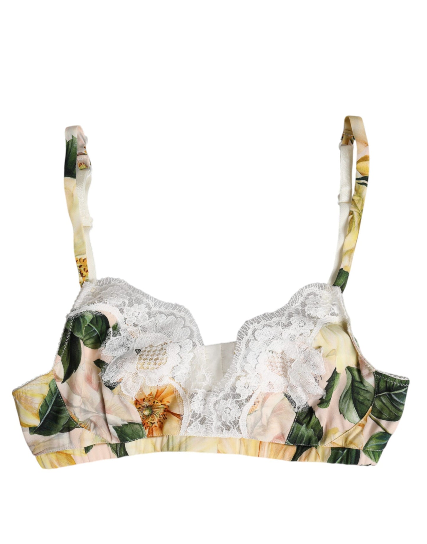Dolce & Gabbana Multicolor Floral Print Non Wire Bra Underwear