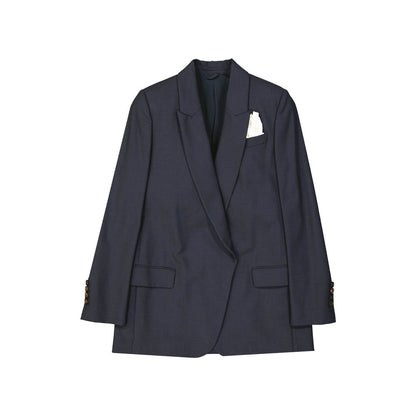 Brunello Cucinelli Blue Virgin Wool Blazer