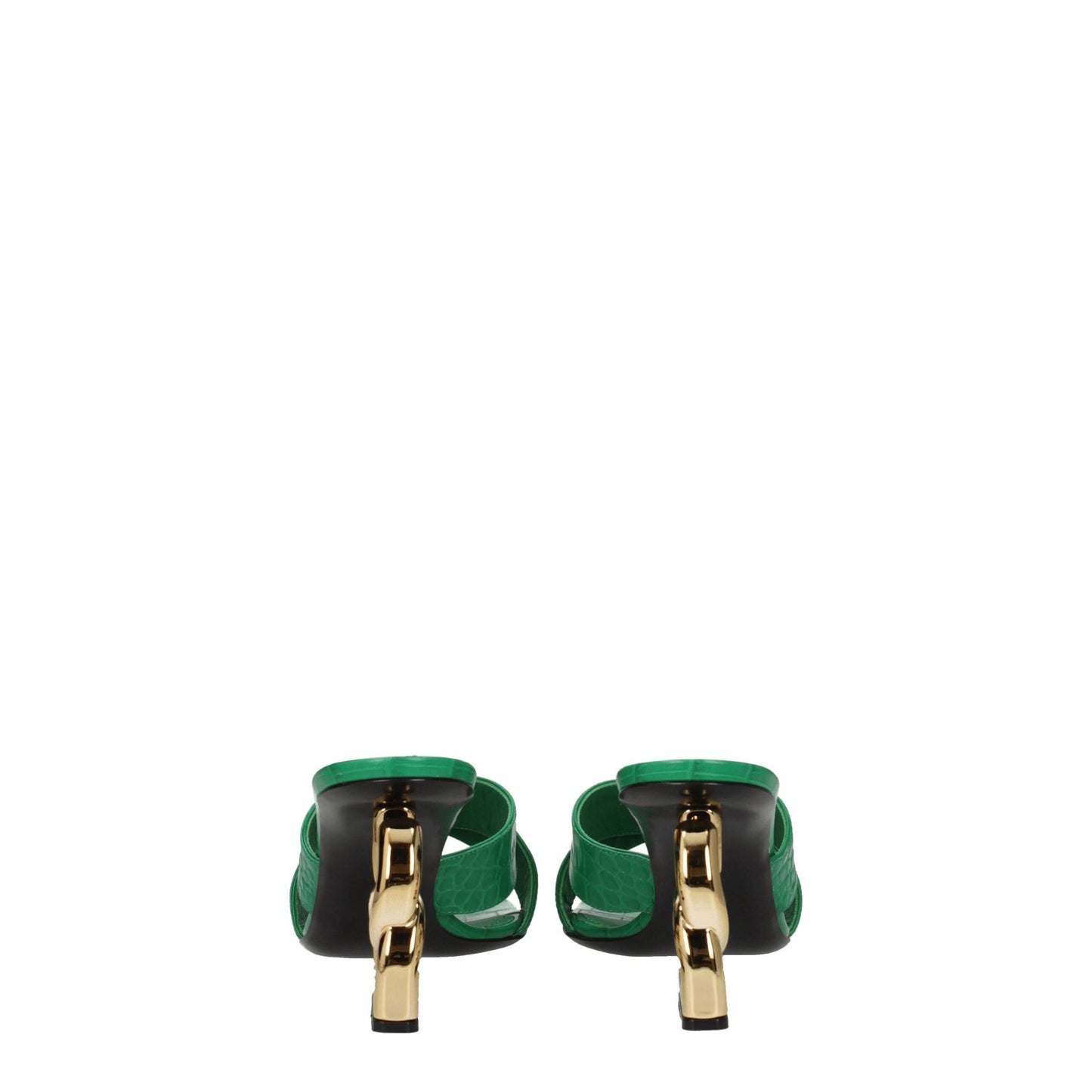 Dolce & Gabbana Green Leather Sandals