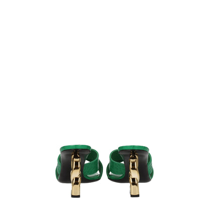 Dolce & Gabbana Green Leather Sandals
