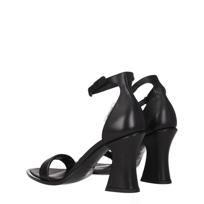 Premiata Black Leather Sandals