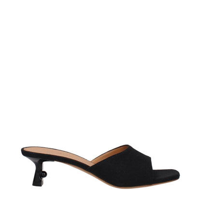 Off-White Black Linen Sandals
