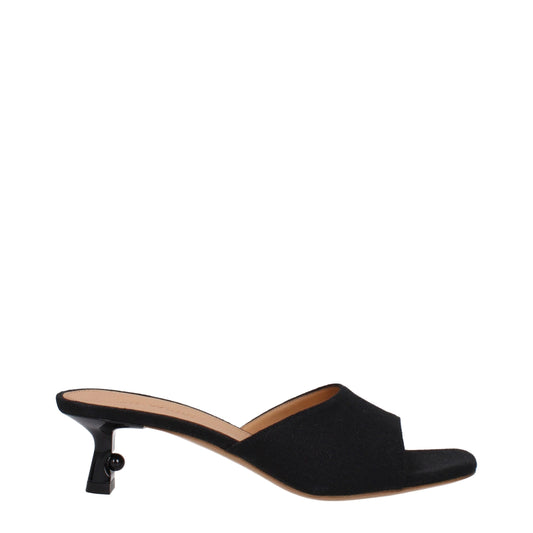 Off-White Black Linen Sandals