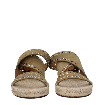 Isabel Marant Green Leather Sandals
