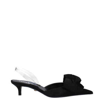 Versace Black Satin Sandals