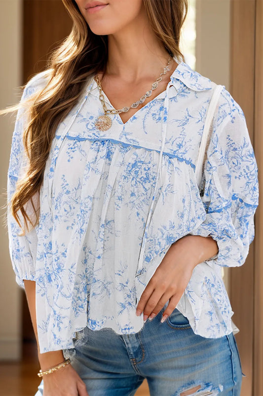 She Wears Glory™ — Called by Grace Tie-Neck Blouse - She Wears Glory Beverly Hills