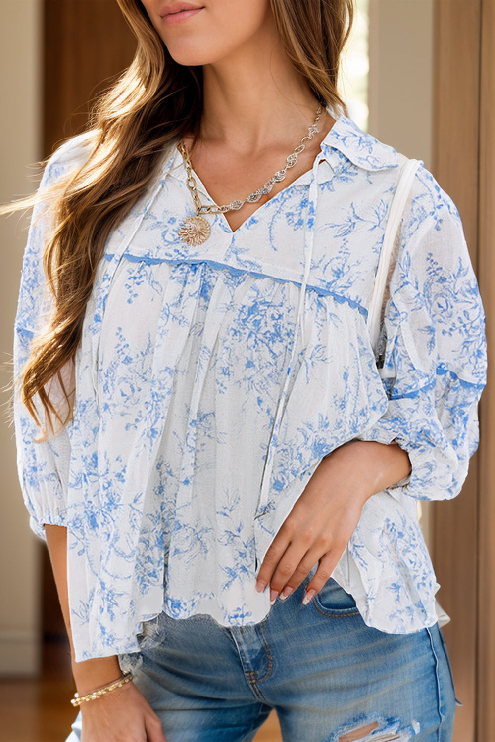 She Wears Glory™ — Called by Grace Tie-Neck Blouse - She Wears Glory Beverly Hills