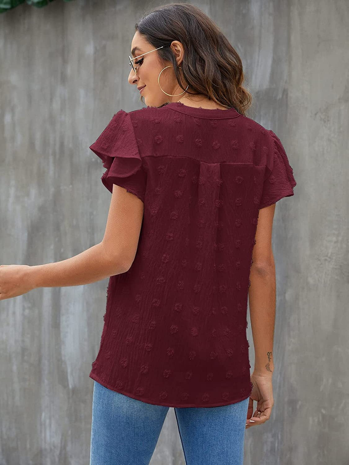 She Wears Glory™ — Anointed in Whispers Swiss Dot Blouse - She Wears Glory Beverly Hills