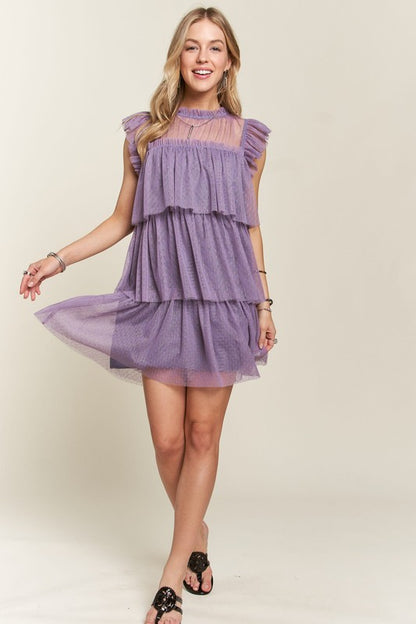 She Wears Glory™ Ruffled Mesh Dress – Whimsy Woven with Worth - She Wears Glory Beverly Hills