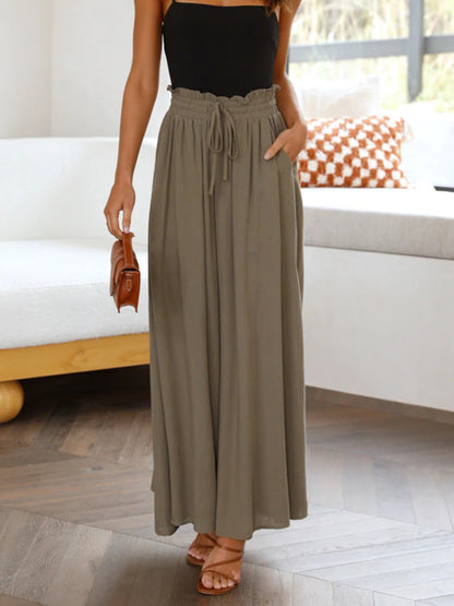 She Wears Glory™ “Grace in Motion” Wide Leg Pants with Pockets - She Wears Glory Beverly Hills