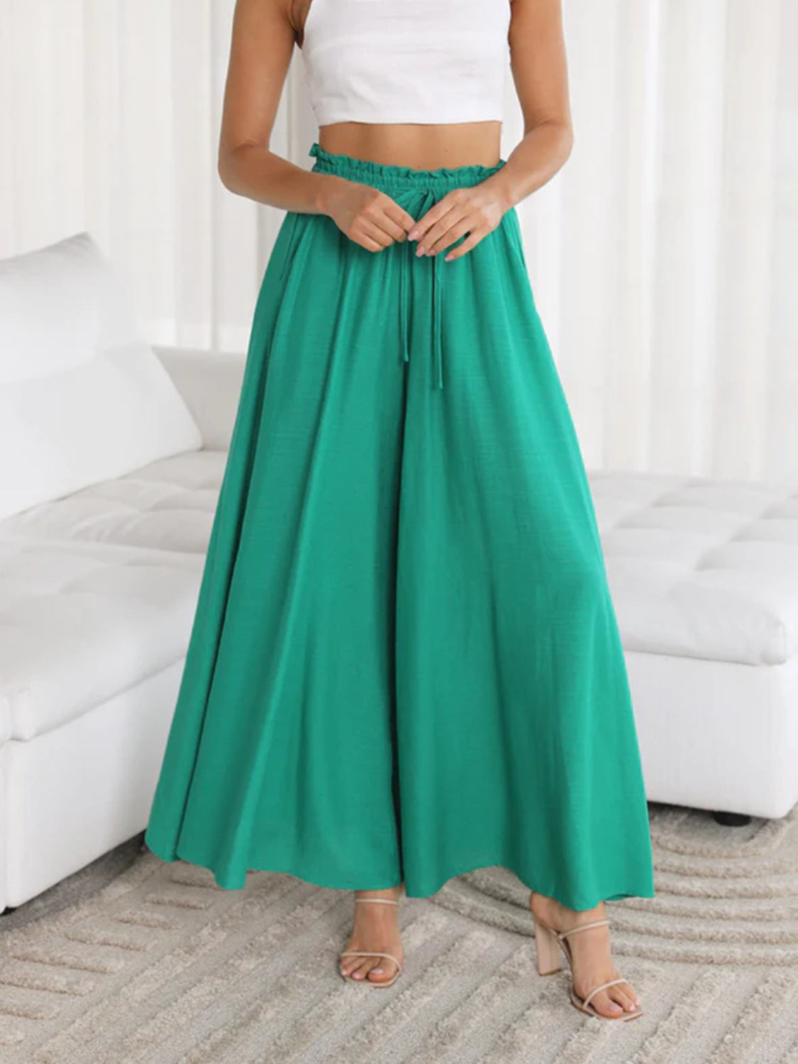 She Wears Glory™ “Grace in Motion” Wide Leg Pants with Pockets - She Wears Glory Beverly Hills