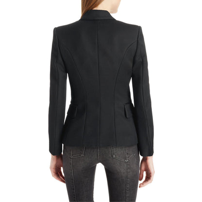 She Wears Glory “Established in Grace” Lapel Collar Buttoned Blazer - She Wears Glory Beverly Hills