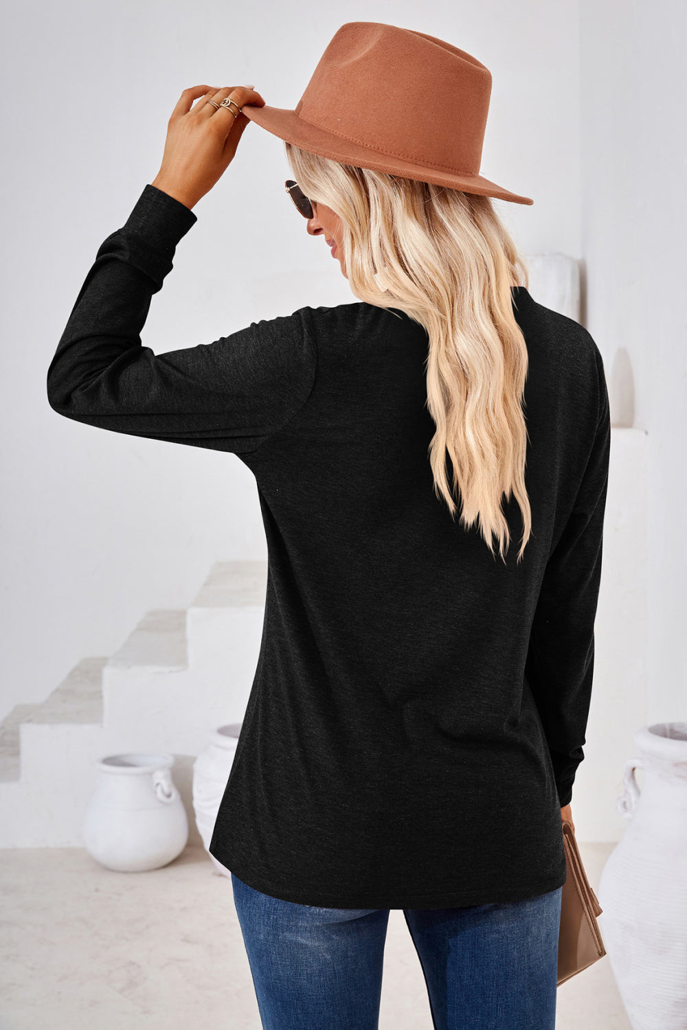 She Wears Glory™ — Called to Grace Buttoned Blouse - She Wears Glory Beverly Hills