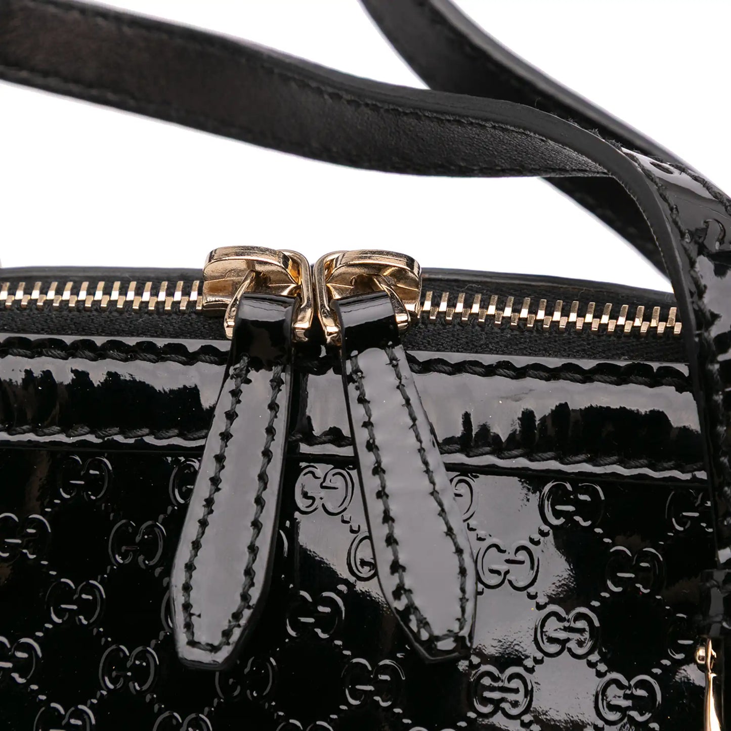 Gucci Large Microguccissima Patent Nice Dome Top Handle Bag