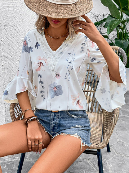 She Wears Glory — Honeyed Grace Ruffle Blouse - She Wears Glory Beverly Hills
