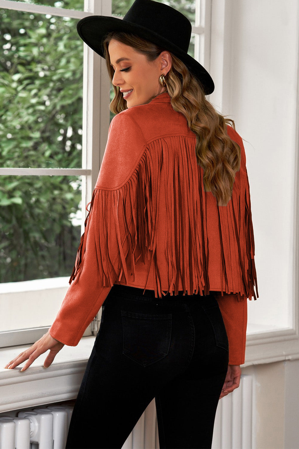 She Wears Glory “Set Apart” Fringe Trim Cropped Blazer - She Wears Glory Beverly Hills