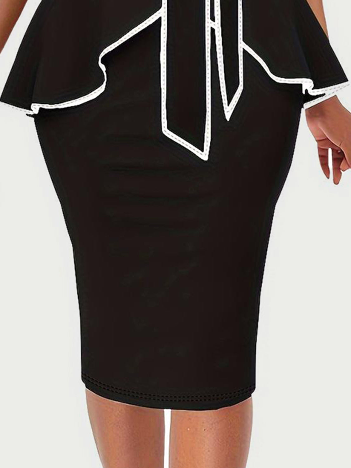 She Wears Glory™ “Virtue’s Radiance” Modest Cutout Dress - She Wears Glory Beverly Hills