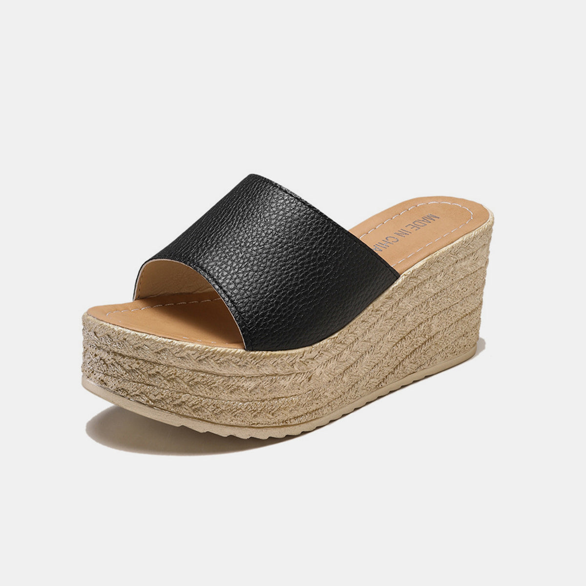 She Wears Glory™ — Ruth’s Revelation PU Leather Open Toe Sandals - She Wears Glory Beverly Hills