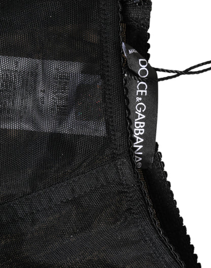 Dolce & Gabbana Black High Waist Mesh Sheer Shapewear Underwear