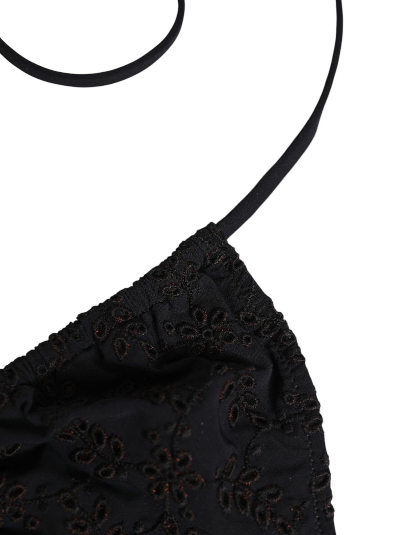 Dolce & Gabbana Black Embroidered Triangle Swimwear Underwear