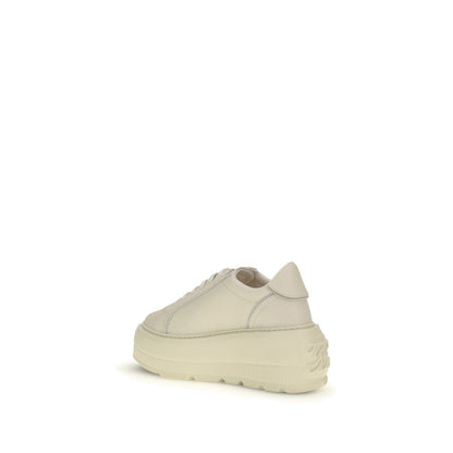 Casadei White Rubber Platform Sneakers
