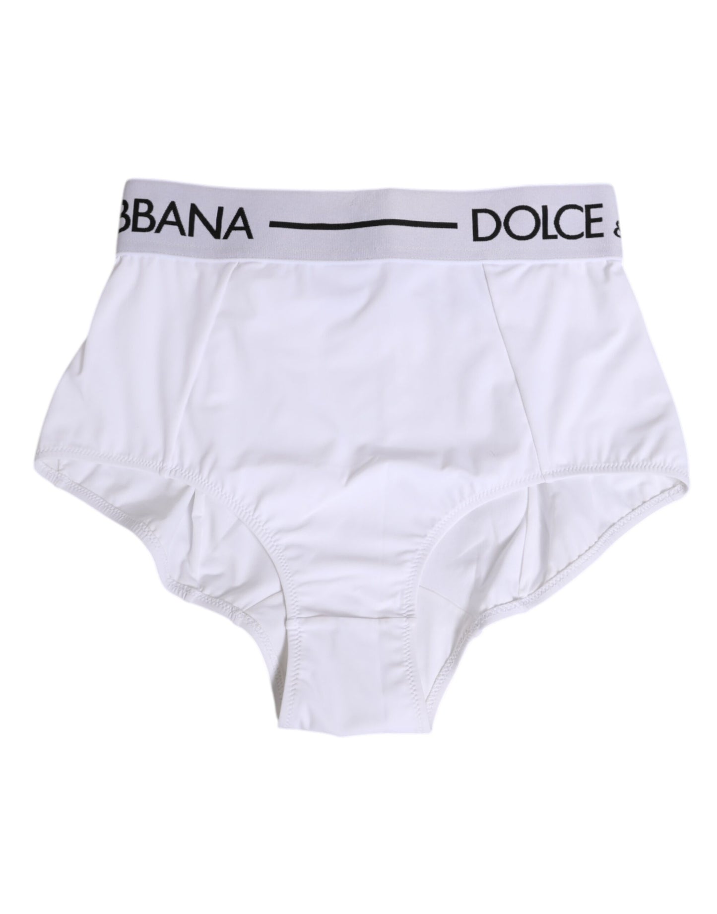 Dolce & Gabbana White Nylon Logo Waistband Coulotte Underwear