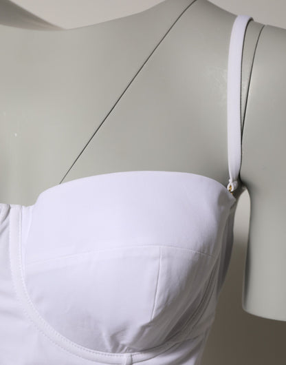 Dolce & Gabbana White Padded Balconette One Piece Swimwear