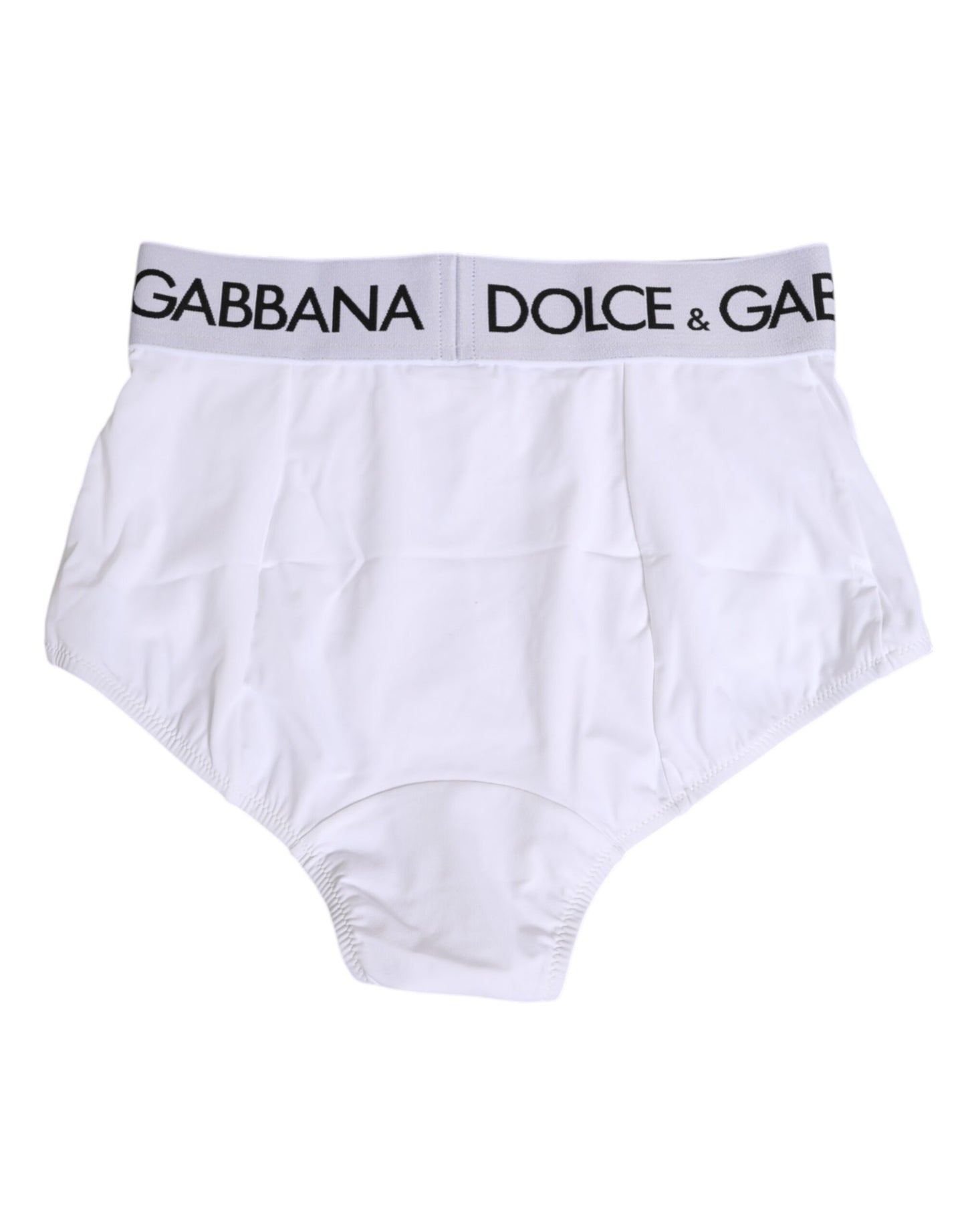 Dolce & Gabbana White Nylon Logo Waistband Panty Underwear