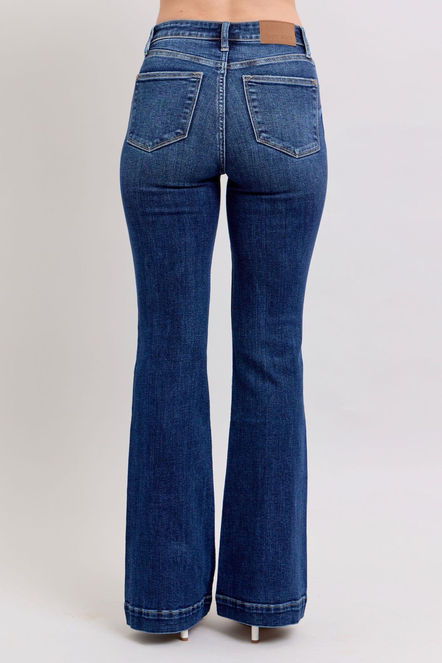 She Wears Glory™ “Covenant Confidence” High-Rise Flare Jeans with Pockets - She Wears Glory Beverly Hills