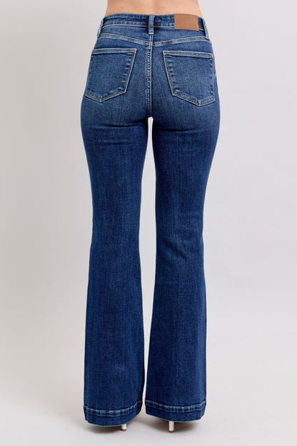 She Wears Glory™ “Covenant Confidence” High-Rise Flare Jeans with Pockets - She Wears Glory Beverly Hills