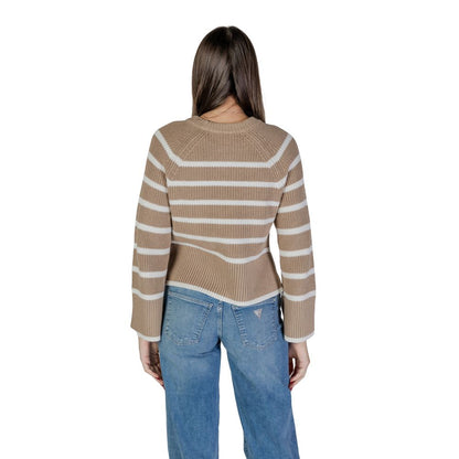 Vila Clothes Beige Cotton Sportswear