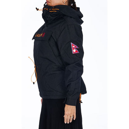Ladakh Black Polyester Women Jacket