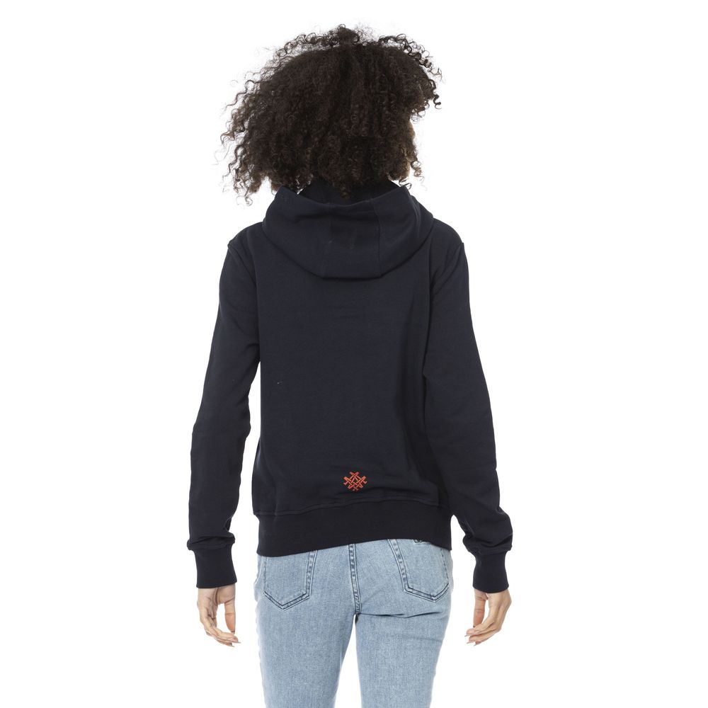 Mr&Mrs Italy Blue Cotton Women Sweatshirt Top