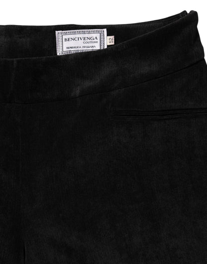 BENCIVENGA Black High Waist Straight Dress Trouser Pants