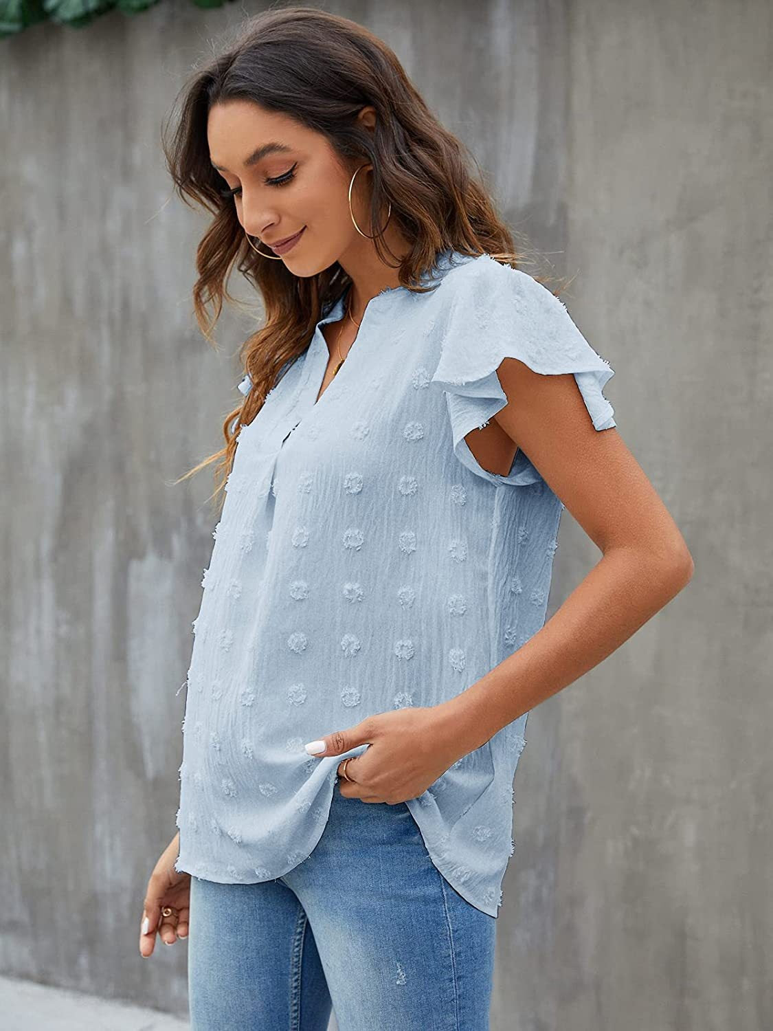 She Wears Glory™ — Anointed in Whispers Swiss Dot Blouse - She Wears Glory Beverly Hills