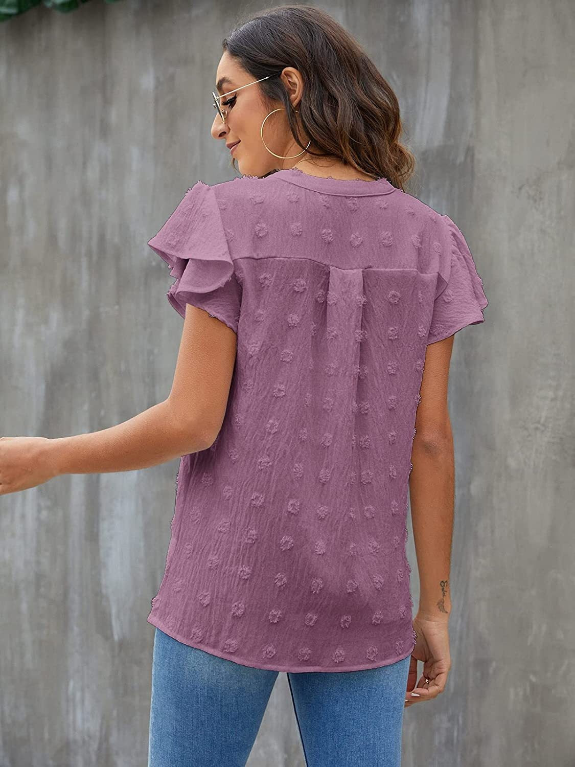 She Wears Glory™ — Anointed in Whispers Swiss Dot Blouse - She Wears Glory Beverly Hills