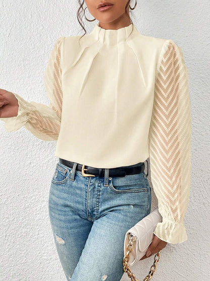She Wears Glory™ — Crowned in Grace Flounce Sleeve Blouse - She Wears Glory Beverly Hills