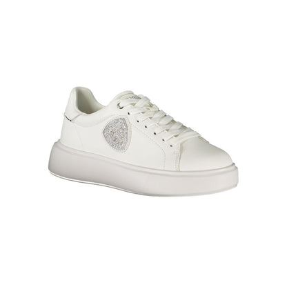 Blauer White Leather Women Sneaker