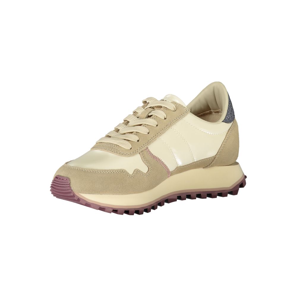 Blauer Beige Leather Women Sneaker
