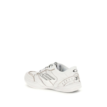 Balenciaga White Calf Leather Bos Taurus Athletic Sneakers