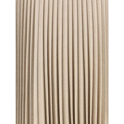 True Royal Beige Wool Long Skirt