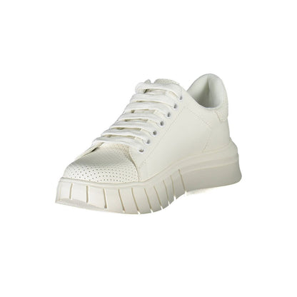 Gaelle Paris White Polyester Sneaker