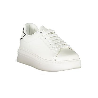 Gaelle Paris White Polyethylene Sneaker